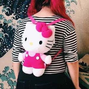 super cute hello kitty plush backpack